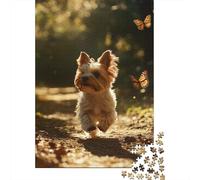 Yorkshire Terrier Puzzles Imposible,desafío for Adults Entretenimiento Creativo 1000 Piezas Obra De Arte De Juego De para Adultos Y Niños A Partir De 12 Años 1000pcs (75x50cm)