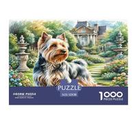 Yorkshire Terrier Rompecabezas 1000 Piezas para Adultos Puzzle Juego for The Whole para Mujeres, Regalos para Hombres Cartón 100% Reciclado Decoración del Hogar 52x38cm/1000pcs