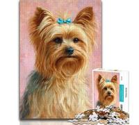 Yorkshire Terrier - Rompecabezas de 1000 Piezas para Adolescentes y Adultos, Ideal para aliviar el estrés, fomentar el Amor en Pareja, 50x75cm