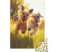 Yorkshire Terrier Rompecabezas Imposible,desafío para Adultos El césped Corre Entretenimiento Creativo 1000 Piezas Obra De Arte De Juego De para Adultos, Regalos A Partir De 14 Años 1000pcs (75x50cm)