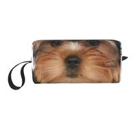 Yorkshire Terrier se Encuentra en Blanco, Bolsa de Maquillaje Bolsa de cosméticos Bolsa de artículos de tocador de Viaje portátil Bolsa de Maquillaje