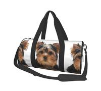 Yorkshire Terrier se Encuentra en Blanco, Bolsa de Viaje de Gran Capacidad, Bolso Redondo, Bolsa de Viaje Deportiva, Bolsa de Mano, Bolsa de Fitness