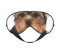 Yorkshire Terrier se encuentra en blanco, Cubreojos completos Antifaz bloqueador de luz Antifaz para dormir Antifaz suave con los ojos vendados Noche