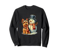 Yorkshire Terrier & Snowman Holiday Lindo Yorkie Christmas Sudadera