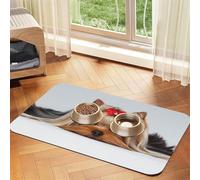 Yorkshire Terrier,Tapete para Comida de Mascotas, manteles Individuales de Cuero sintético para Gatos y Perros,30x45cm