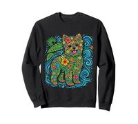 Yorkshire Terrier Tropical Summer Vibes Floral Yorkie Dog Sudadera