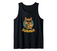 Yorkshire Terrier Verano Diseño Divertido Perro Dibujos Animados Vintage Camiseta sin Mangas