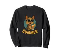 Yorkshire Terrier Verano Diseño Divertido Perro Dibujos Animados Vintage Sudadera