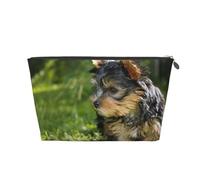 Yorkshire Terrier Verde Hierba Yorkie Perros Lindos, Bolsa de artículos de tocador Bolsa de Maquillaje Bolsa de cosméticos Bolsa de artículos de tocador de Viaje portátil