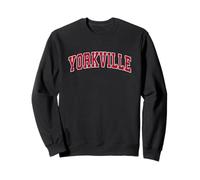 Yorkville Illinois IL Vintage Deportes Diseño Rojo Diseño Sudadera