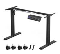 Yornoli Patas de mesa de altura regulable con motor fuerte, estructura de mesa regulable en altura con ruedas, estructura de escritorio regulable en altura con 3 controles de memoria y función de