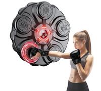 yorraka Máquina de Boxeo Música Adulto - LED Luces Music Boxing Machine con Guantes De Boxeo - 9 Velocidades Ajustables y Contables Inteligente Boxeo Pared Musical Maquina con Bluetooth para Niños