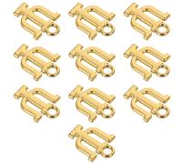 YOSADIER 10 Colgantes de Letras Griegas de Aleación de Zinc Dorados para Joyería Superficie Lisa y Diseño Fino, Ideales para Proyectos de Creación de Pulseras y Collares