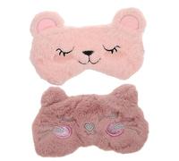 YOSADIER 2 Piezas Antifaz Para Dormir Cubre Ojos Para Ojos Secos Oscuro Sombras Para Dormir Encantadoras Máscaras Para Los Ojos Cubierta De Ojo De Dibujos Animados Felpa