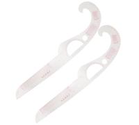 YOSADIER 2 Reglas de Costura de Plástico Flexibles, Regla Métrica y Curva Francesa para Patronaje, Herramienta de Medición para Costura y Patchwork, 2 Piezas para Diseño de Ropa y