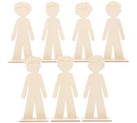 YOSADIER 20 Piezas de Rodajas de Madera en Blanco para Manualidades de Bricolaje, Formas de Madera para Manualidades Infantiles, Piezas Pequeñas sin Terminar para Decoración y Proyectos