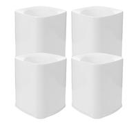 YOSADIER 4 Piezas Escobillero para Baño con Base Cuadrada y Soporte Interior Redondo con Drenaje, Accesorio Práctico para Utensilios de Baño y Mueble Auxiliar