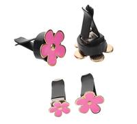 YOSADIER 4piezas Clips De Ventilación Forma De Margarita Para Ambientador De Auto Decoración Floral Elegante Para Interiores De Vehículo Fragancia Persistente Accesorios Para Mujeres