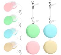 YOSADIER 8 piezas Paños Limpiadores de Lentes Macaron Portátiles con Llavero Paños Limpieza Gafas y Pantallas Reutilizables Secado Rápido para Teléfonos y Electrónica