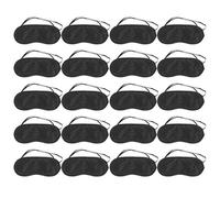 YOSADIER Antifaz de Dormir Negro de Poliéster, 35 Piezas Desechables, Cubiertas Ojos para Viajes y Juegos de Team Building, Portátil y Experiencia Limpia