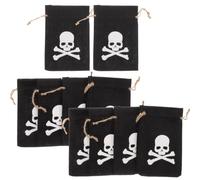 YOSADIER Bolsas de Lino Cordón Bolsa de Dinero Multifuncional Diseño de Calavera y 10 Negra para Envolver Regalos en Banquetes y Reuniones Familiares