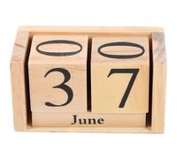 YOSADIER Calendario Práctico y Reutilizable de Madera Perpetuo para Escritorio Bloques Decorativos, Estilo Europeo Adecuado para Oficina y Hogar para Oficina y Hogar