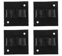 YOSADIER Clip para Micrófono Negro Pequeño 4 Piezas sin Adhesivo Soporte Cuadrado para Micrófono Accesorios para Estación de Bandera Uso Doméstico