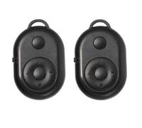 YOSADIER Control Remoto Inalámbrico para Teléfono Negro Función de Ajuste de Volumen y Control de Pausa, 2 Piezas de Abs para Fotos y Accesorios Móviles