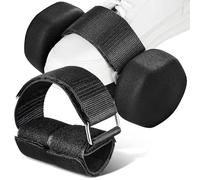YOSADIER Correas de Tobillo y Cierre de Gancho y Bucle Negras Ajustables para Levantamiento de Pesas Diseño Multifuncional para Entrenamiento en Gimnasio