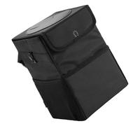 YOSADIER Cubo de Basura para Coche Pequeño Tapa, Bolsa Plegable de Oxford Portátil para Asiento Trasero, Organizador de Residuos para Automóvil y Camping