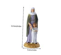 YOSADIER Estatua Decorativa de Resina San Ana y María Adorno Religioso para Escritorio Escultura Artesanal para Hogar y Oficina Decoración Interior Católica