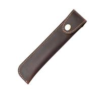 YOSADIER Estuche de Piel Genuina para Bolígrafos Hecho Mano Diseño Retro con Cierre de Botón Funda para Lápices y Plumas Estilográficas para Oficina y Universidad Color Café