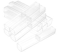 YOSADIER Estuche para Bolígrafos Transparente 25 Piezas, Tamaño Pequeño 15.7x2.5x2.5 Cm, Caja de Almacenamiento Portátil, Plástico Cristalino para Oficina, Escuela y Manualidades