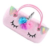 YOSADIER Estuche para Gafas Rosa de Felpa Unicornio para Niñas