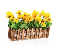 YOSADIER Flor Artificial Maceta Realista Adorno de Girasol para Decoración de Hogar Oficina y Tienda Planta Falsa y Colorida para sin Riego