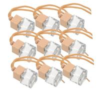 YOSADIER Frascos De Perfume Vacíos Cuadrados 10 Ml 10 Unidades Cuerda Para Colgar Para Coche y Hogar Difusión De Aceites Esenciales Aromaterapia Ambiental Portátil