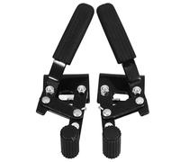 YOSADIER Freno Manual para Silla de Ruedas Metálico Negro, Doble Abrazadera y Fijación de Tornillo Superior, Antideslizante para Mayor Estabilidad y Seguridad, Repuesto Compatible