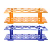 YOSADIER Gradilla Desmontable para Tubos de Ensayo 15ml y 50ml, Soporte Plástico Pequeño 18 y 10 Pozos, 2 Piezas Colores Aleatorios, Organizador para Laboratorio y Color Aleatorio