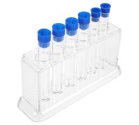 YOSADIER Kit de Laboratorio Tubos de Ensayo y Gradilla Soporte Transparente Anticorrosión para Actividades Científicas y Experimentos en Escuelas y Laboratorios Color Aleatorio