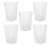 YOSADIER Maceta Autorriego de Plástico PP para Orquídeas y Plantas Diseño Moderno, Autorriego Conveniente y Pack de 5 Piezas Adecuado para Decoración y Jardinería en Casa