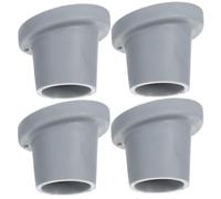 YOSADIER Patas de Goma Antideslizantes para Silla de Ruedas de Baño, 28 Mm Diámetro, Orificios de Drenaje, 4 Unidades Gris, Accesorios para Sillas de Ducha y Transferencia Segura