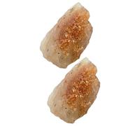 YOSADIER Piedras de Meditación Naturales 2 Piezas en Bruto 1-2 CM Naranja Dorado para Terapias y Decoración de Chakras Varios estilos
