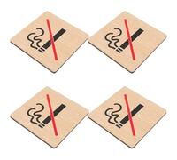 YOSADIER Placas de Madera para No 4 Piezas de Advertencia Letreros de Madera para y Restaurantes de No Duraderos y Prácticos