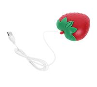 YOSADIER Ratón USB de Dibujos Animados Rosa Fresa Pequeño y Ergonómico para Ordenador Portátil y PC Mouse Óptico para Oficina y Juegos Ratoncita USB para Niñas Diseño Cómodo y Portátil