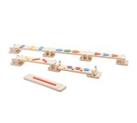 Yosamy - Barra de equilibrio para niños de madera, viga de equilibrio para niños pequeños, barra de equilibrio Montessori para niños, 6 barras de equilibrio de colores de montaje libre, entrenamiento