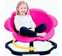 Yosamy Silla giratoria sensorial para autismo, silla giratoria de 360° para niños pequeños, base de metal antideslizante, recursos educativos para necesidades especiales que mejoran la coordinación
