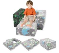Yosamy Sofá Infantil Plegable, sofá Cama, extraíble y Lavable, Mini sofá de Juegos para habitación Infantil, sillón Infantil, Gris, 69 x 49 x 33 cm