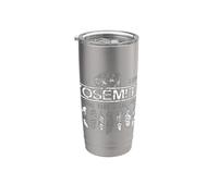 Yosemite National Park California Souvenir Oso Plumas Vaso térmico de acero inoxidable de doble pared
