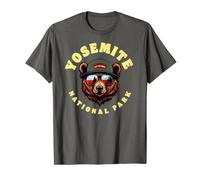 Yosemite National Park Hipster Bear Illustration Camiseta