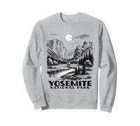 Yosemite National Park Vintage Illustration Hiking Sudadera